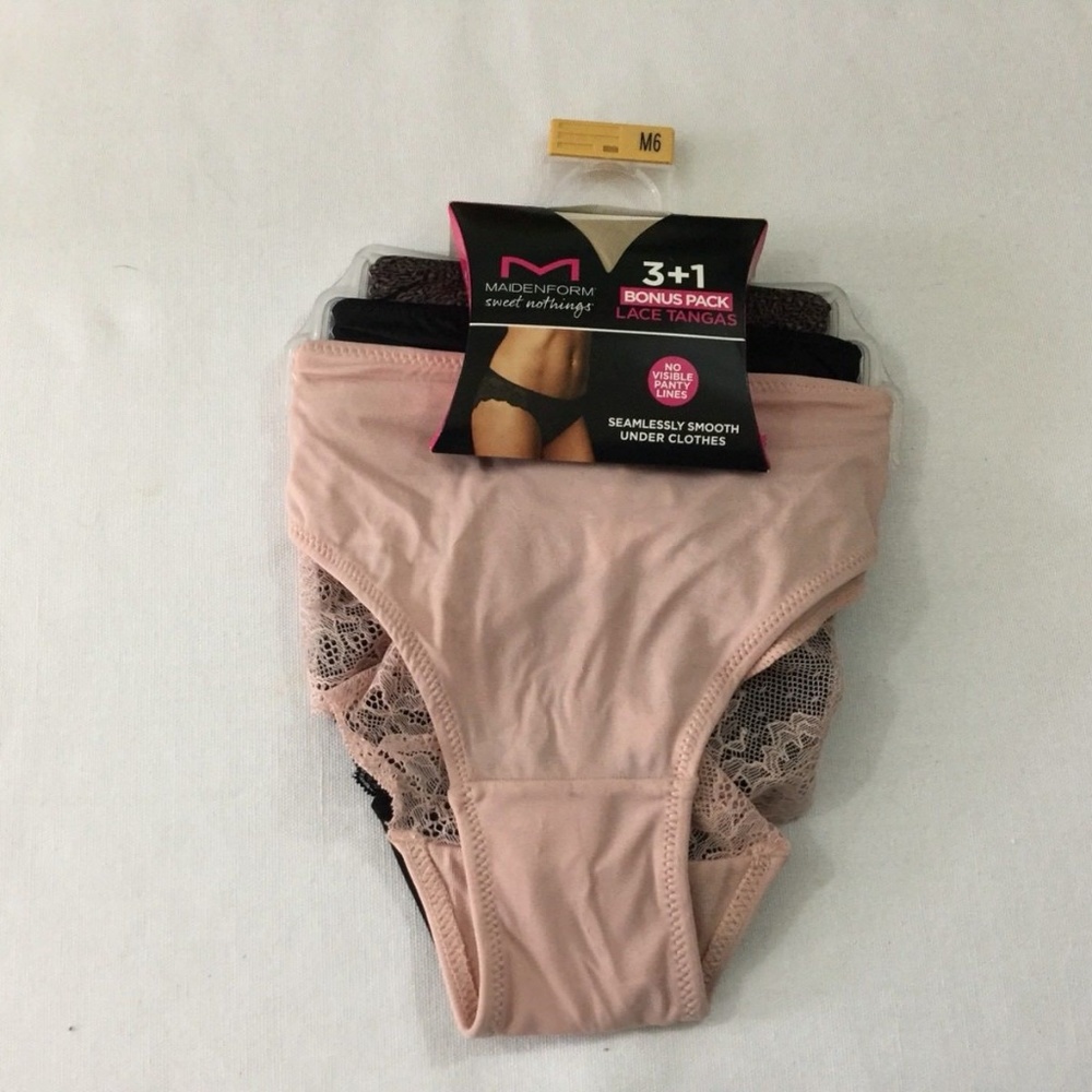 Maidenform Lace Tanga Sweet Nothing Ruched 4 pair